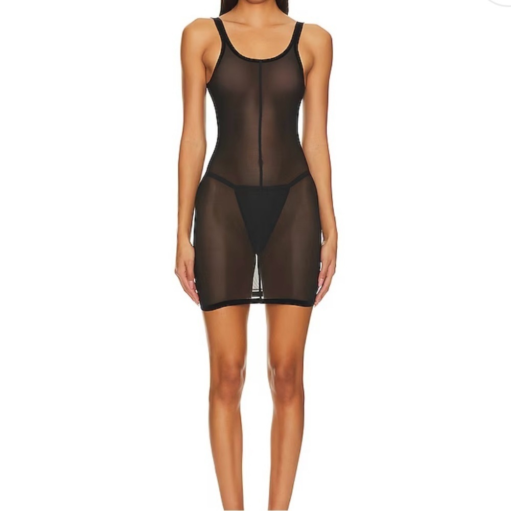 Wolford Tulle Forming Dress in Black Size 4